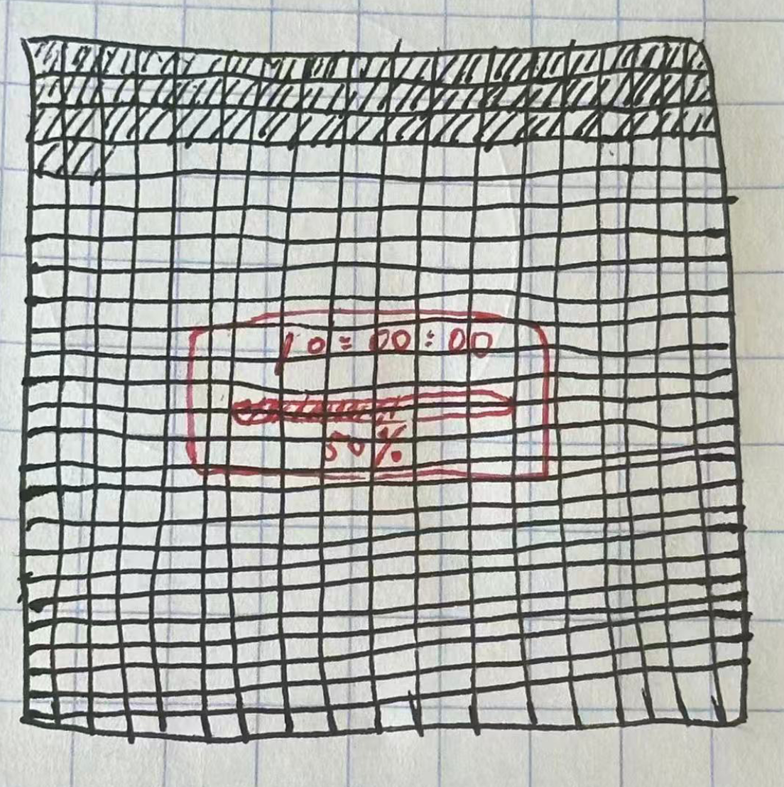 Clock 1 sketch iteration 2